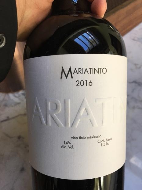 2017 MARIATINTO, RED WINE, VALLE DE GUADALUPE, BAJA CALIFORNIA, MEXICO-Happy Wine Calle Ocho