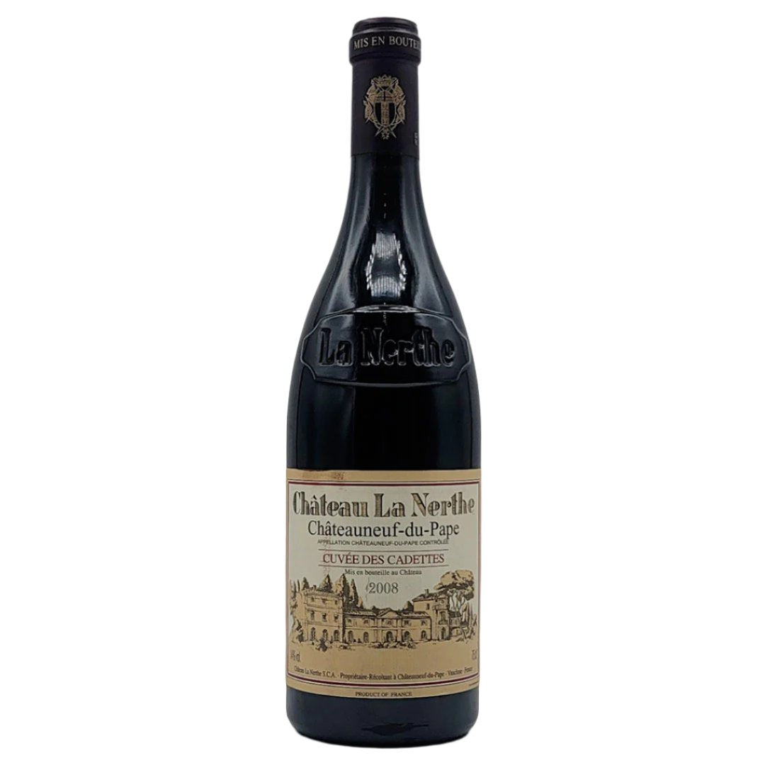 2008 CHATEAU LA NERTHE CHÂTEAUNEUF-DU-PAPE CUVEE DES CADETTES, RHONE FRANCE-Happy Wine Calle Ocho