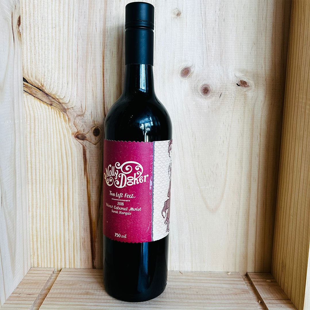 2018 MOLLYDOOKER TWO LEFT FEET SHIRAZ-CABERNET-MERLOT, MCLAREN VALLEY AUSTRALIA-Happy Wine Calle Ocho