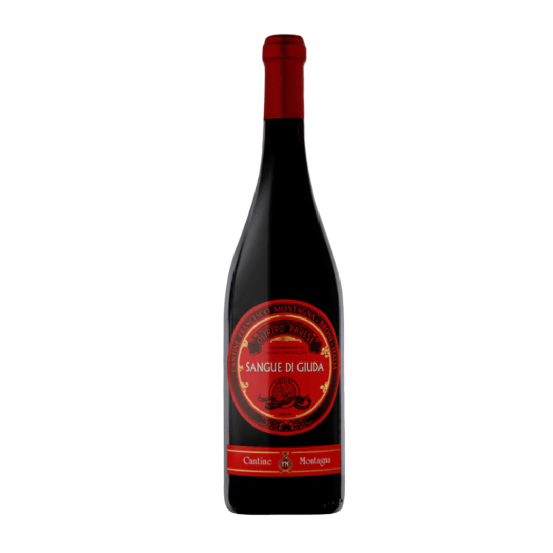 2022 SANGUE DI GIUDA DELL'OLTREPO PAVESE CANTINE MONTAGNA SWEET SPARKLING RED WINE, LOMBARDIA ITALY-Happy Wine Calle Ocho