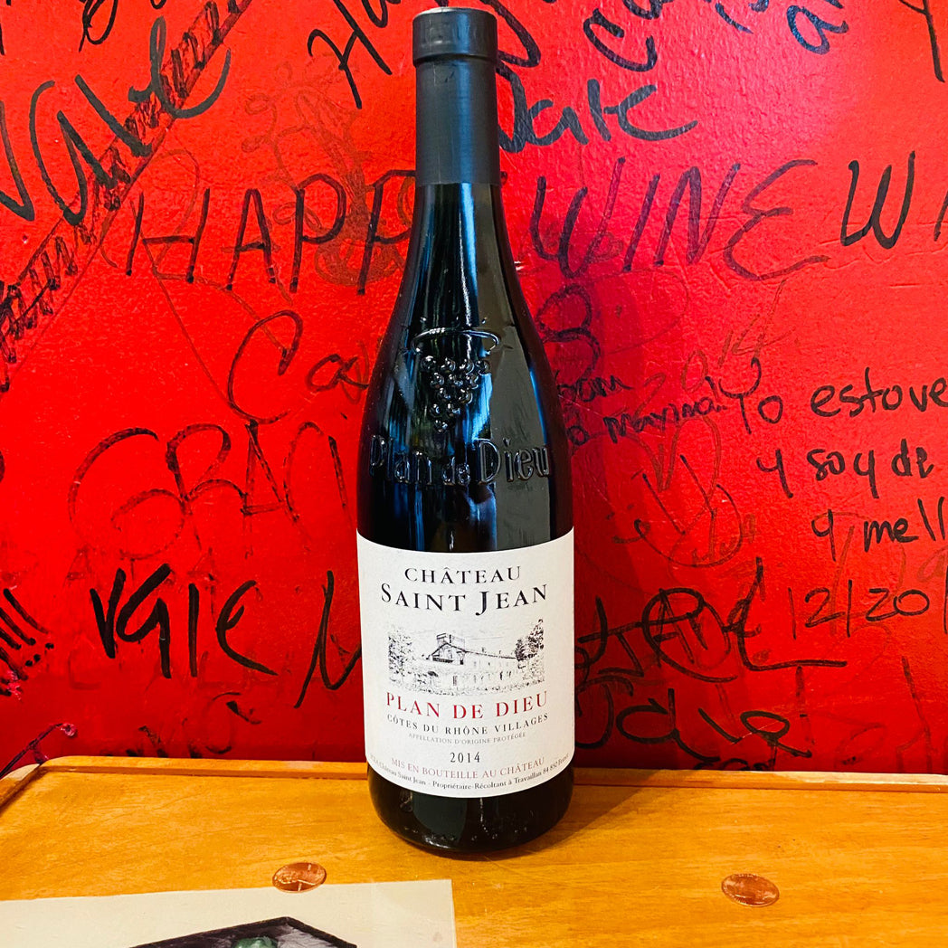 2014 CHATEAU SAINT JEAN PLAN DE DIEU COTES DU RHONE VILLAGES FRANCE-Happy Wine Calle Ocho