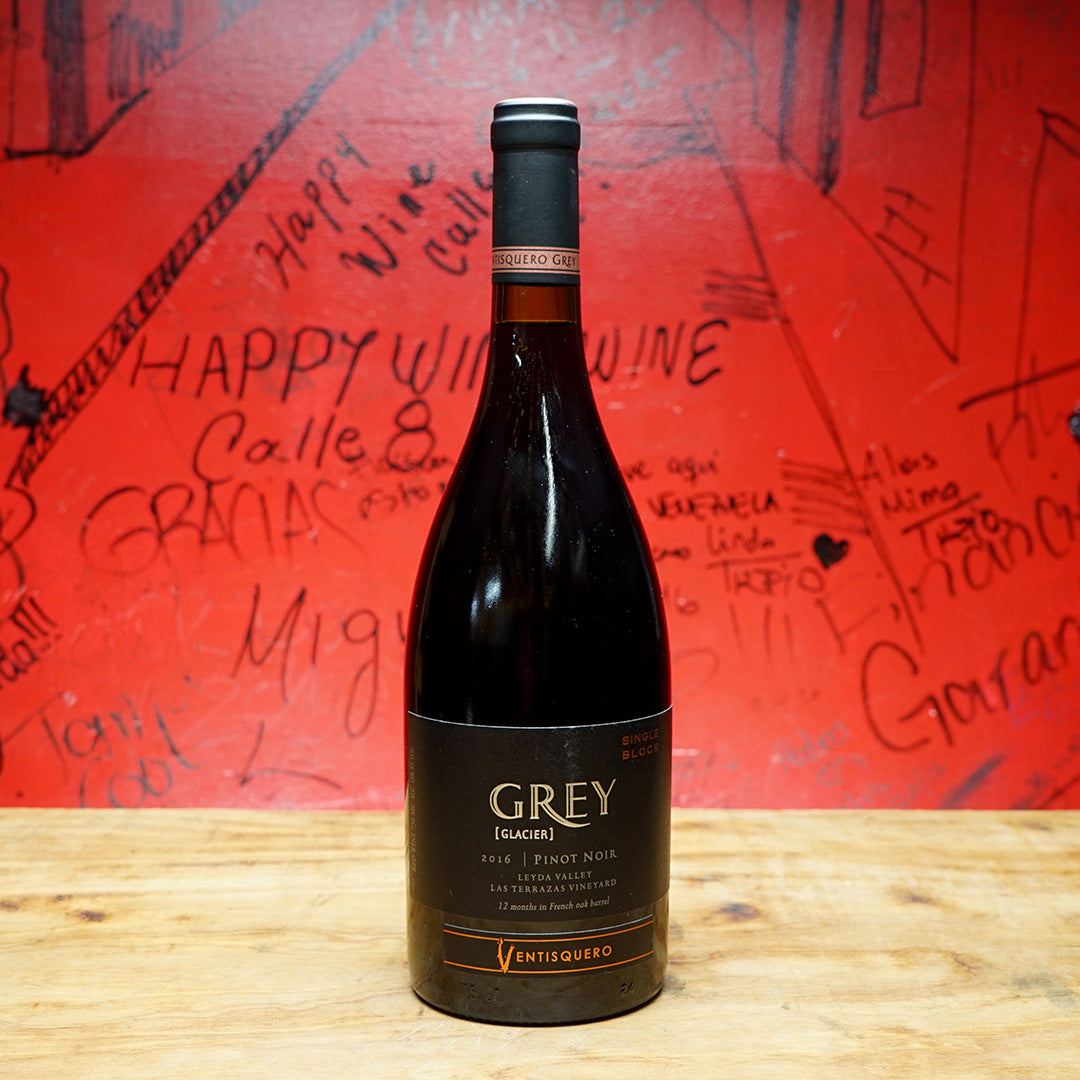 2016 VENTISQUERO "GREY", GLAZIER, PINOT NOIR,  LAS TERRAZAS VINEYARDS, LEIDA VALLEY, CHILE-Happy Wine Calle Ocho