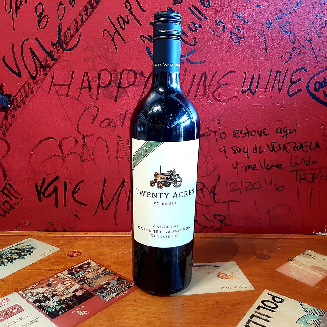 2018 TWENTY ACRES BY BOGLE CABERNET SAUVIGNON, CLARKSBURG CALIFORNIA-Happy Wine Calle Ocho