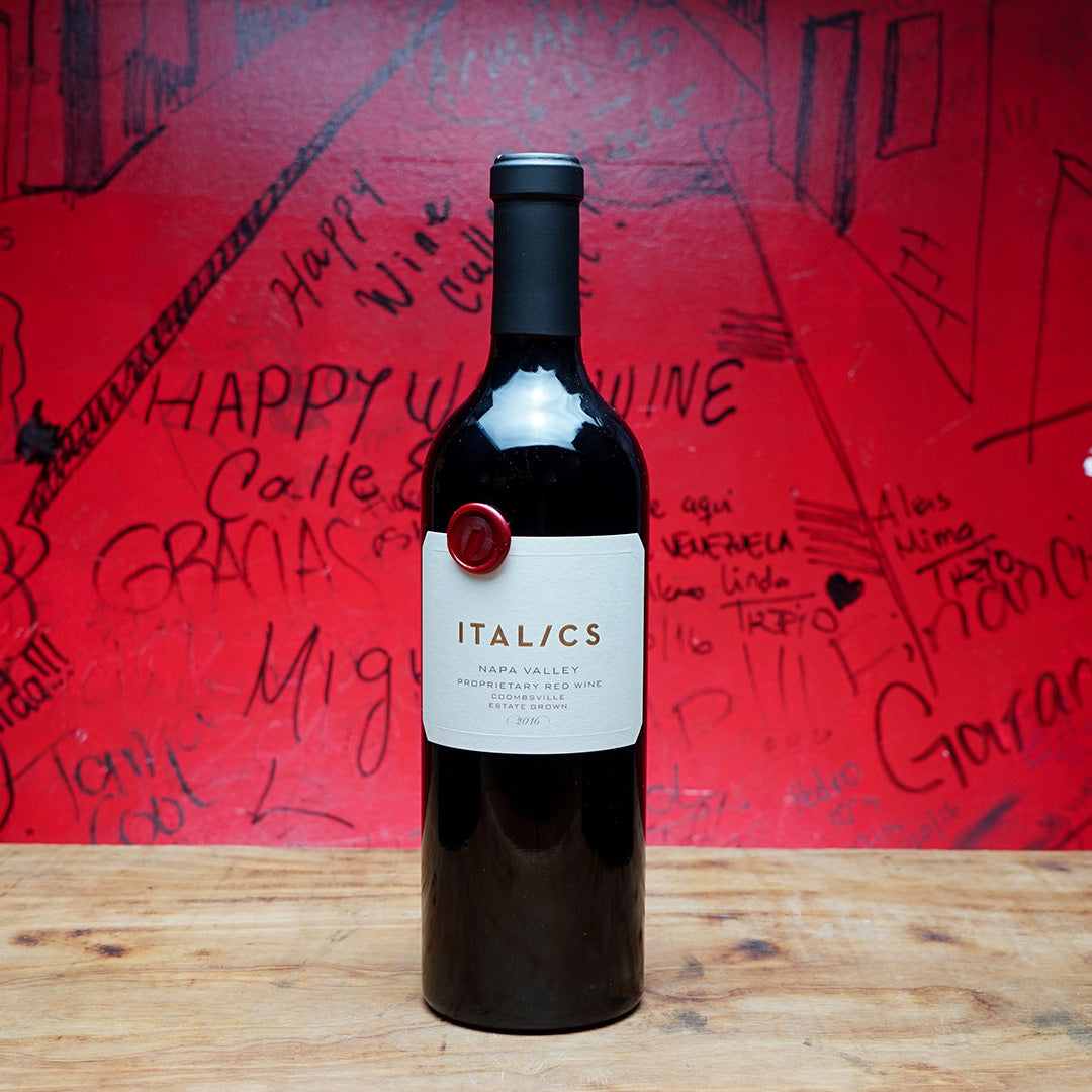 2016 ITALICS,  ESTATE, GROWN, PROPRIETARY RED WINE, COOMSVILLE, CALIFORNIA-Happy Wine Calle Ocho